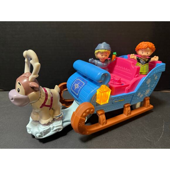 Disney Frozen Kristoff's Sleigh by Little People Set Anna & Kristoff - Picture 1 of 1